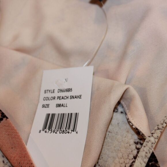 NWT west Kei Color Peach Snake Maxi dress Women size S small - Picture 11 of 14